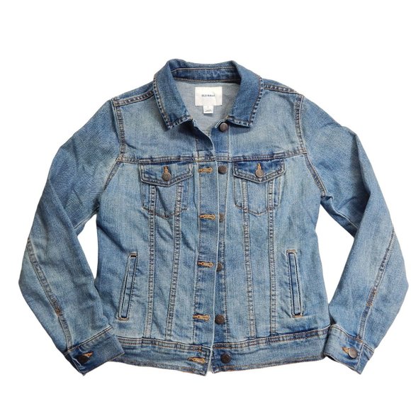 Old Navy Womens Denim Jean Jacket Button Down Medium Wash Size SM - Picture 1 of 9